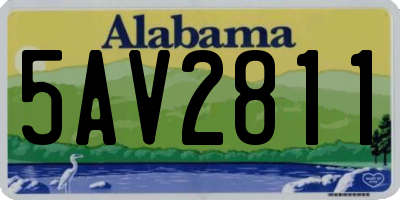 AL license plate 5AV2811