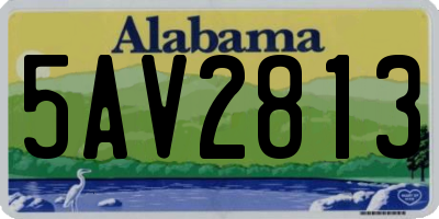 AL license plate 5AV2813