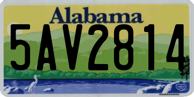 AL license plate 5AV2814