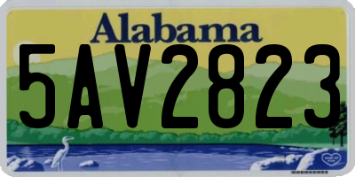 AL license plate 5AV2823