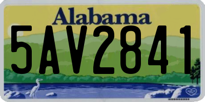 AL license plate 5AV2841