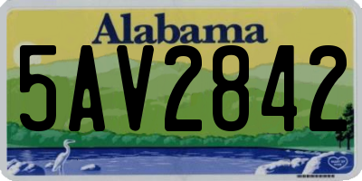 AL license plate 5AV2842