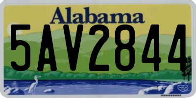 AL license plate 5AV2844