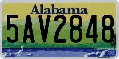 AL license plate 5AV2848