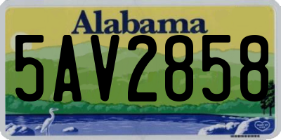 AL license plate 5AV2858