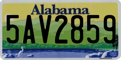 AL license plate 5AV2859