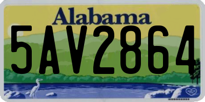 AL license plate 5AV2864
