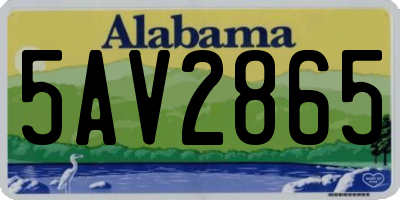 AL license plate 5AV2865