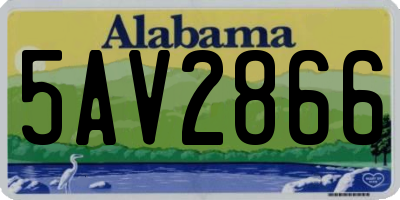 AL license plate 5AV2866