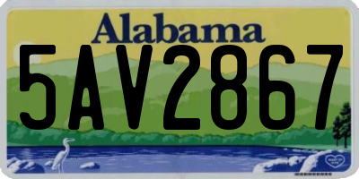 AL license plate 5AV2867