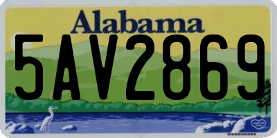 AL license plate 5AV2869