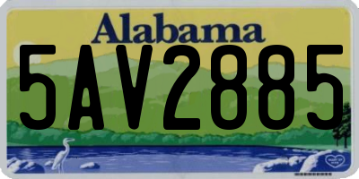 AL license plate 5AV2885