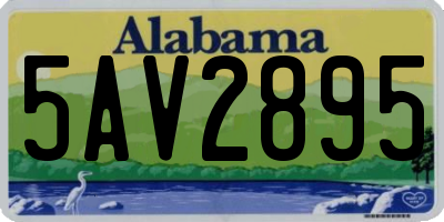 AL license plate 5AV2895
