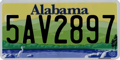 AL license plate 5AV2897