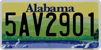 AL license plate 5AV2901