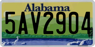 AL license plate 5AV2904