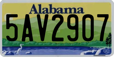 AL license plate 5AV2907