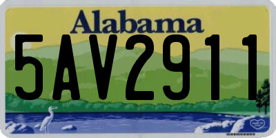 AL license plate 5AV2911