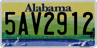AL license plate 5AV2912