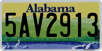 AL license plate 5AV2913