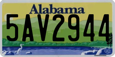 AL license plate 5AV2944