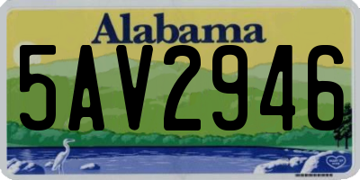 AL license plate 5AV2946