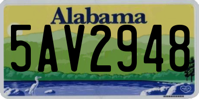 AL license plate 5AV2948