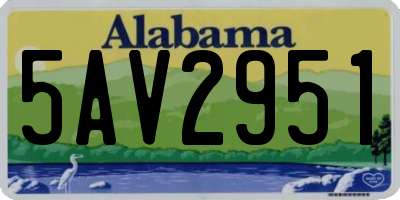 AL license plate 5AV2951