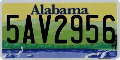AL license plate 5AV2956