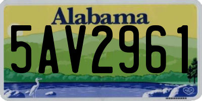 AL license plate 5AV2961
