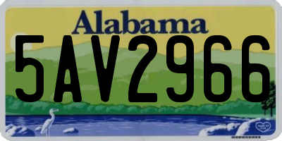 AL license plate 5AV2966