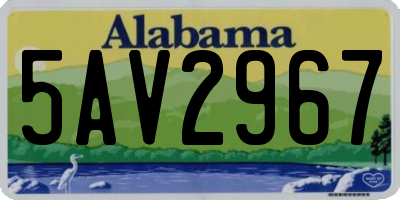 AL license plate 5AV2967