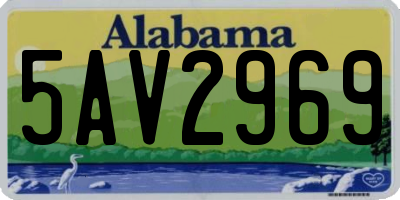 AL license plate 5AV2969