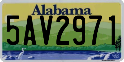AL license plate 5AV2971
