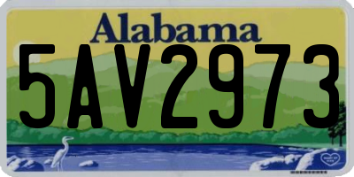 AL license plate 5AV2973