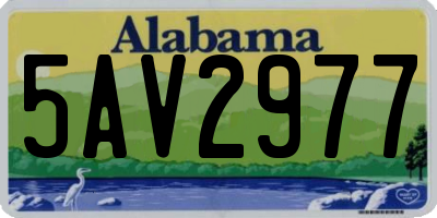 AL license plate 5AV2977