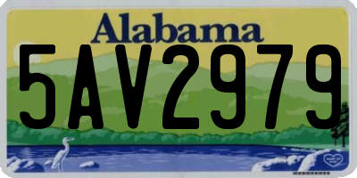 AL license plate 5AV2979