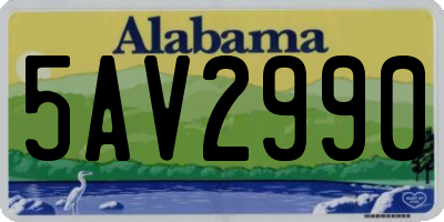 AL license plate 5AV2990