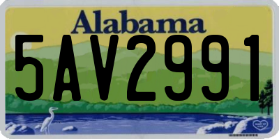 AL license plate 5AV2991