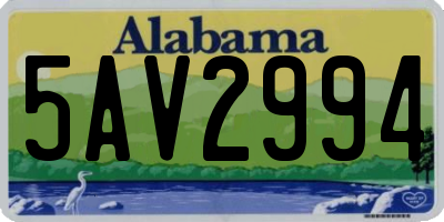 AL license plate 5AV2994