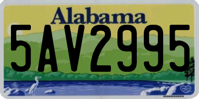 AL license plate 5AV2995