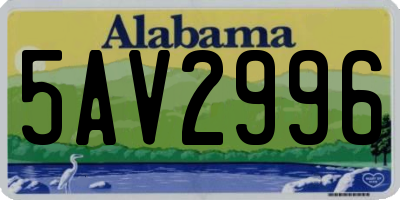 AL license plate 5AV2996