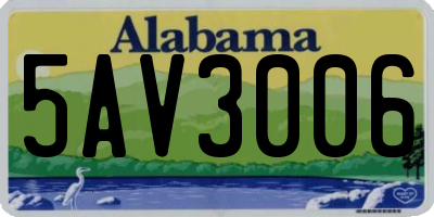 AL license plate 5AV3006