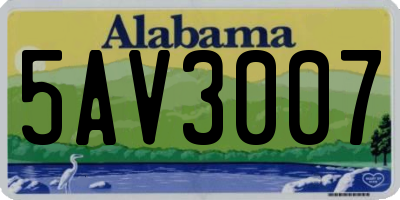 AL license plate 5AV3007