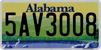 AL license plate 5AV3008