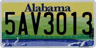 AL license plate 5AV3013