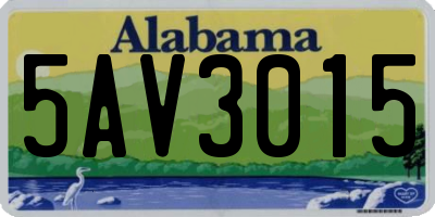 AL license plate 5AV3015
