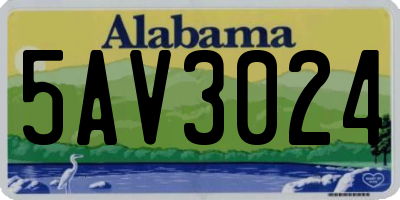 AL license plate 5AV3024