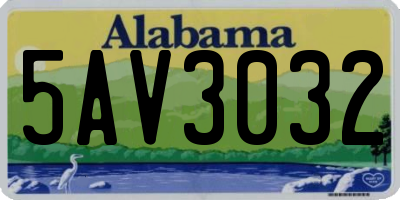 AL license plate 5AV3032