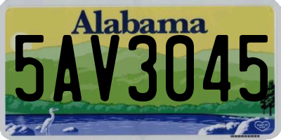AL license plate 5AV3045